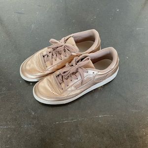 Rose Gold Reebok sneakers